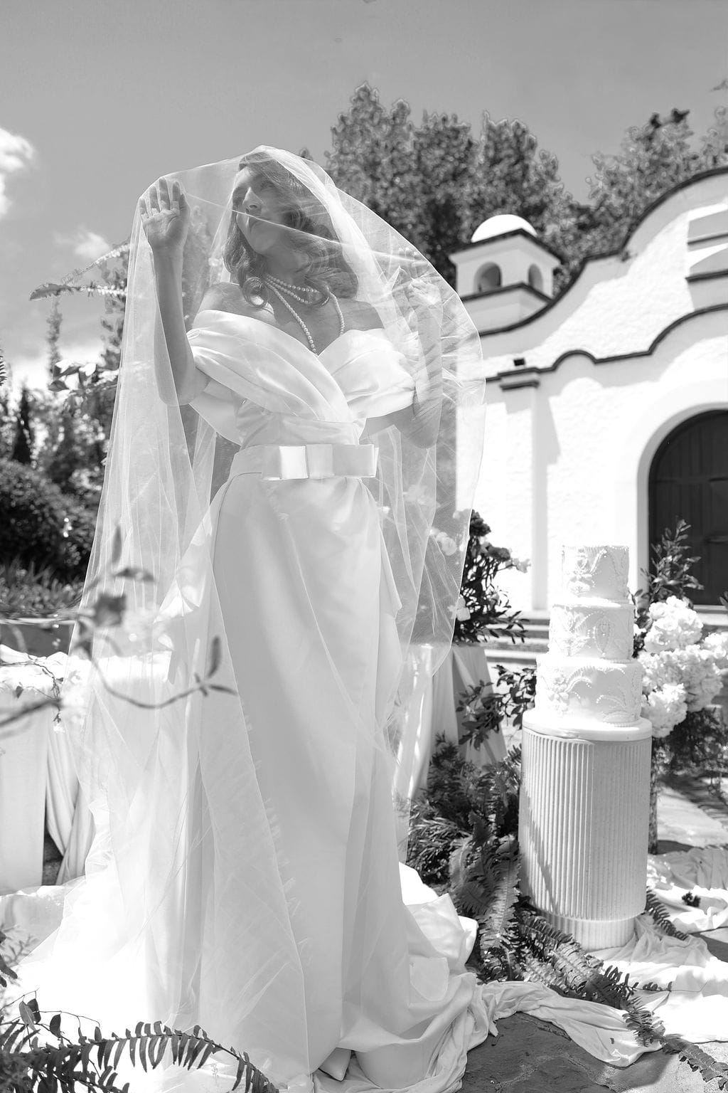 Eternal Horizons: A Bridal Editorial at Hacienda Nueva, Guatemala 1 Bride Alessandra beneath the veil · Hacienda Nueva